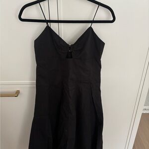 Elegant Black Spaghetti Strap Dress